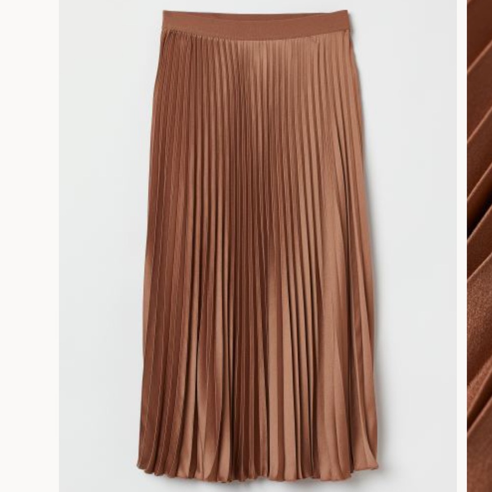 H&M PLEATED MIDI SKIRT